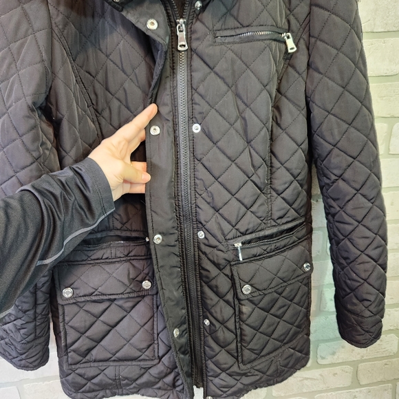 Calvin Klein Womens Quilted Water Resistant Full Zip Coat Size M - Picture 6 of 15